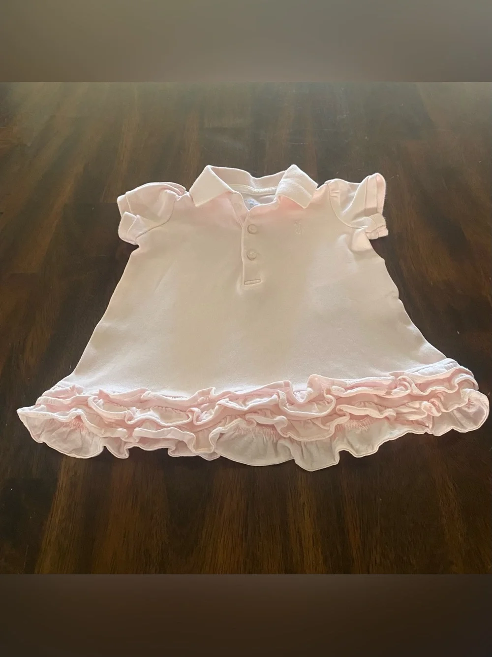 Ralph Lauren Light Pink Ruffle Polo Dress with Bloomers Set